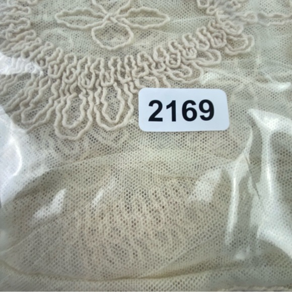 Forgotten Grace Beautiful Long Line Cardigan or Duster Sheer Cream Size Large - Picture 10 of 11